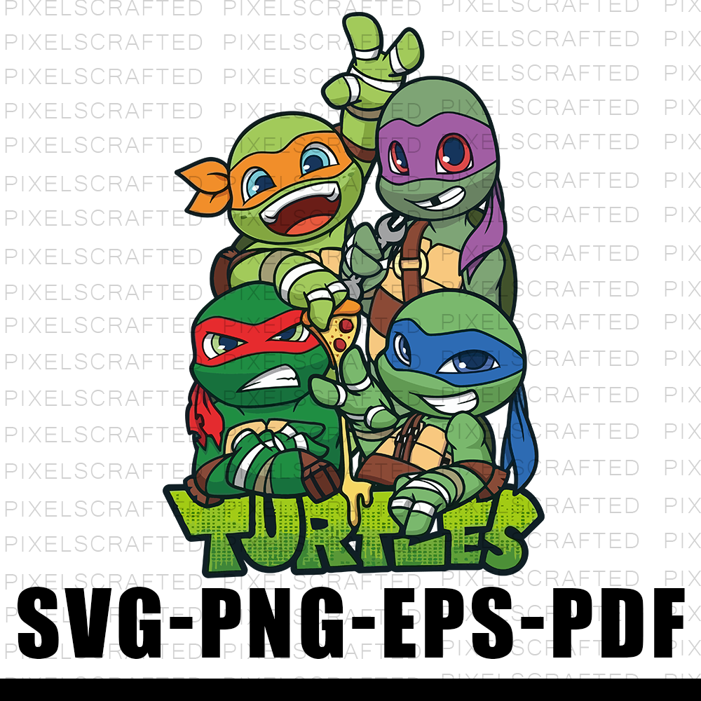 Free Ninja Turtles SVG, Ninja Turtle Cut file, Clipart – PixelsCrafted