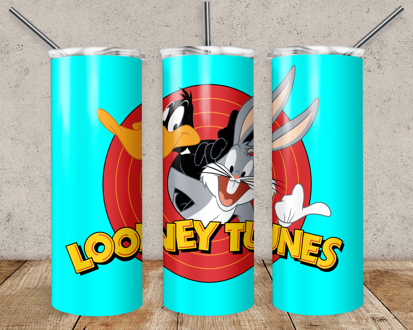 Looney Tunes 20oz Sublimation Tumbler Designs, Looney Tunes Straight Skinny Tumbler Wrap PNG