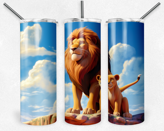 Lion King 20oz Sublimation Tumbler Designs, Hakuna Matata Straight Skinny Tumbler Wrap PNG