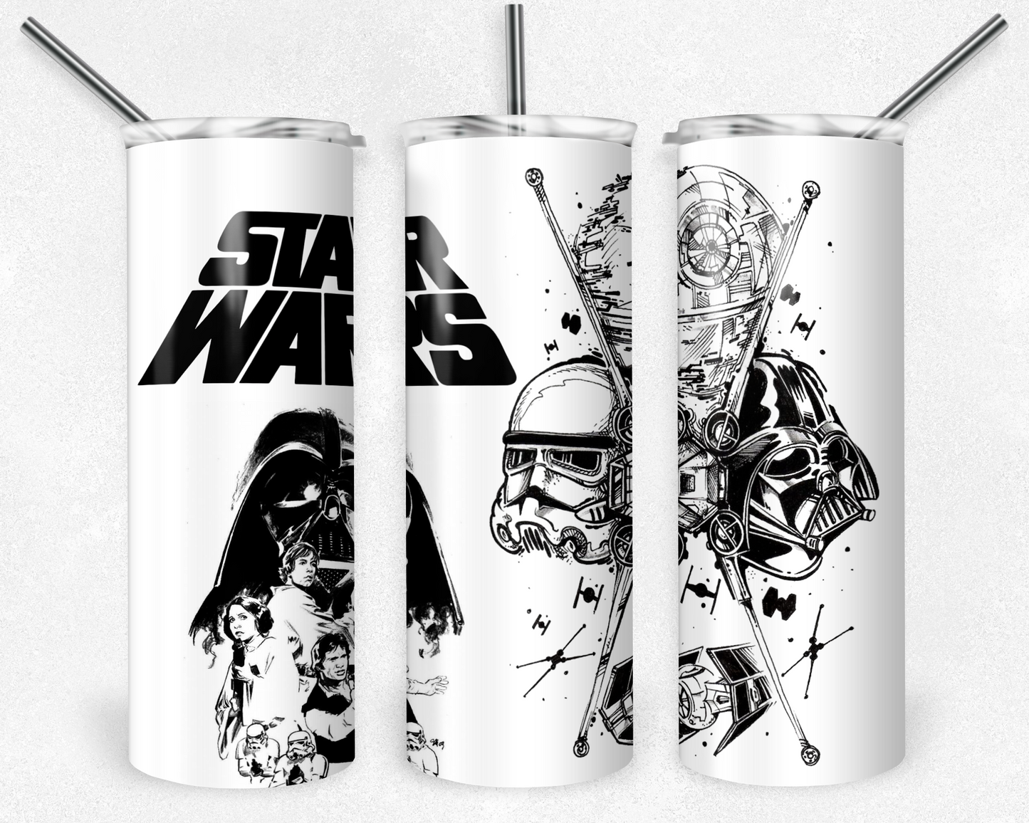 Star Wars 20oz Sublimation Tumbler Designs, Star Wars Straight Skinny Tumbler Wrap PNG