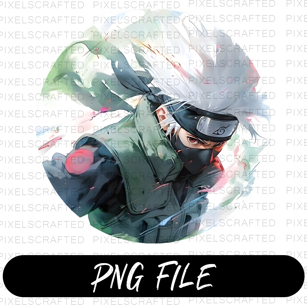 Kakashi High Quality PNG, Naruto Cut file, Clipart