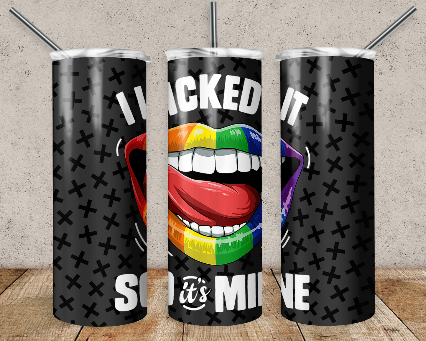 LGBT 20oz Sublimation Tumbler Designs, Gay Pride Straight Skinny Tumbler Wrap PNG