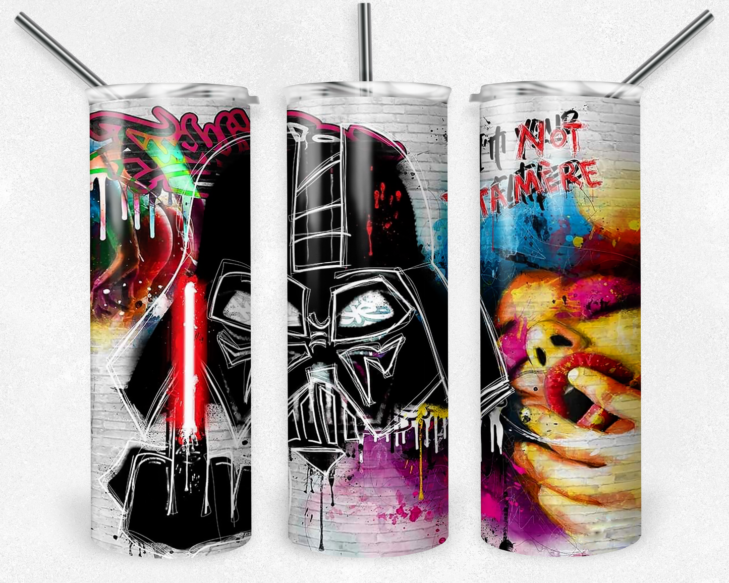 Star Wars 20oz Sublimation Tumbler Designs, Darth Vader Straight Skinny Tumbler Wrap PNG