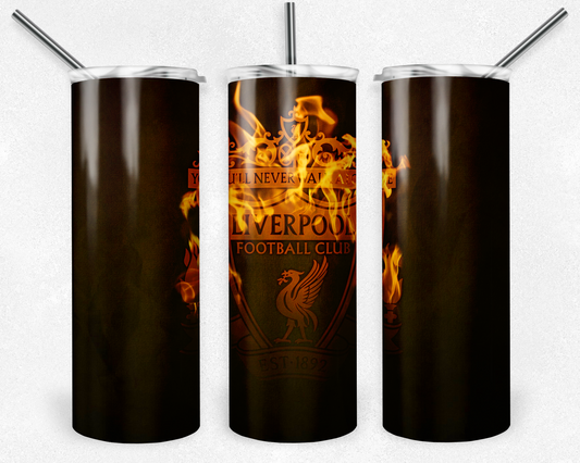 Liverpool 20oz Sublimation Tumbler Designs, Football Straight Skinny Tumbler Wrap PNG