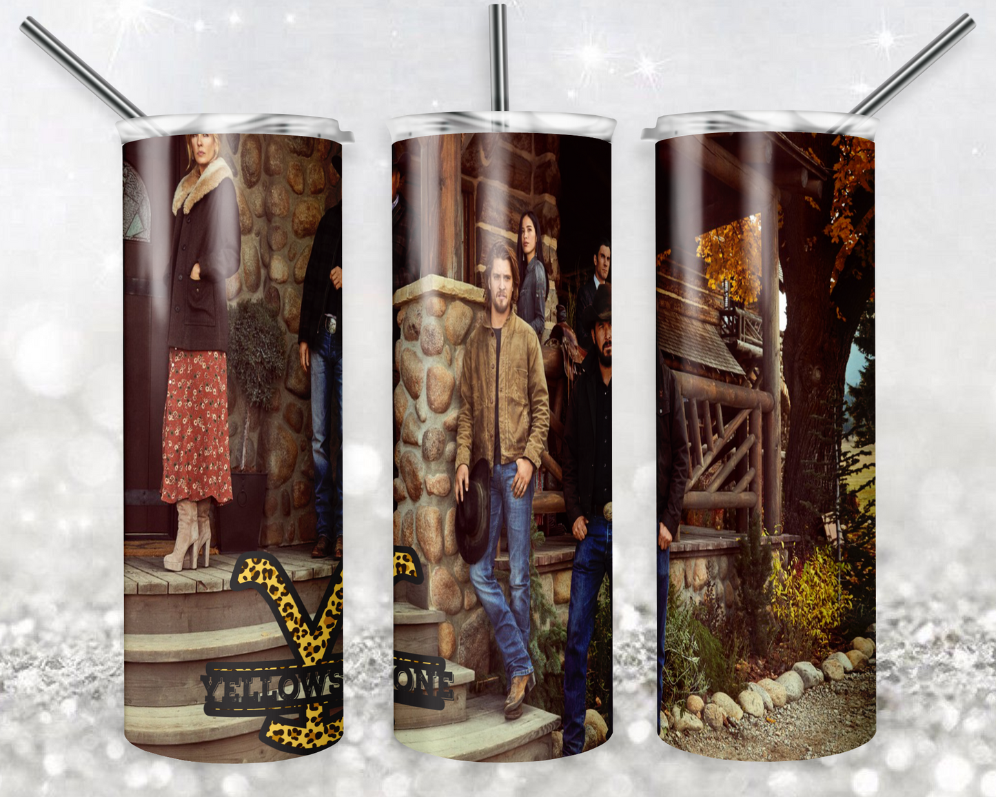 Yellowstone 20oz Sublimation Tumbler Designs, Yellowstone Straight Skinny Tumbler Wrap PNG